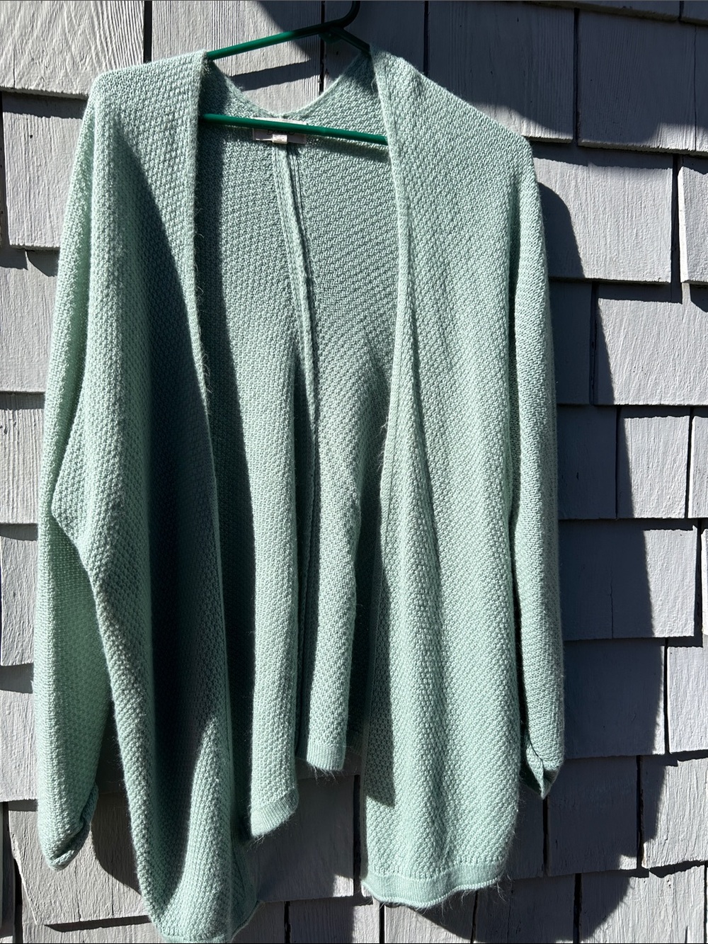 Becool Open-Front Mint Green Women's Cardigan Sweater M/L
